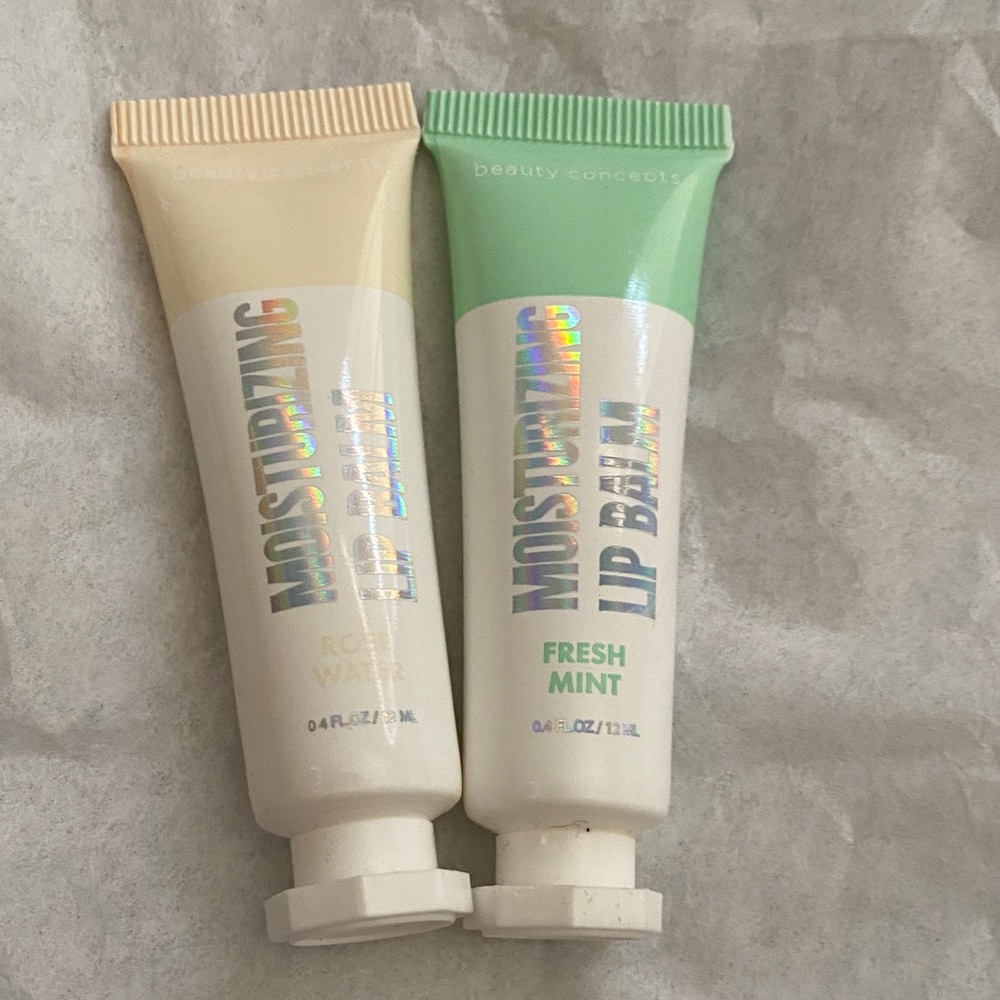Moisturizing Lip Balm Set - Rose Vanilla and Fresh Mint
